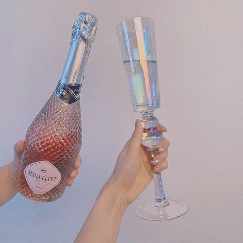 Kawaii champagne glass red wine glass cup sake rainbow glass ornaments whiskey glass cup set wine glass set drinking glasses