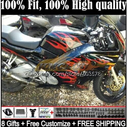 Injection Body For HONDA CBR 600F3 CBR600FS 1995 1996 11CL.317 CBR600 F3 CBR 600 CC FS F3 CBR600F3 95 96 OEM Fairing red flames