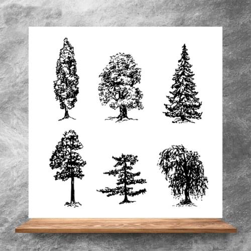 Beautiful forest Clear Stamps DIY Scrapbooking Album Card Making DIY Decoration Making Embossing Stencil