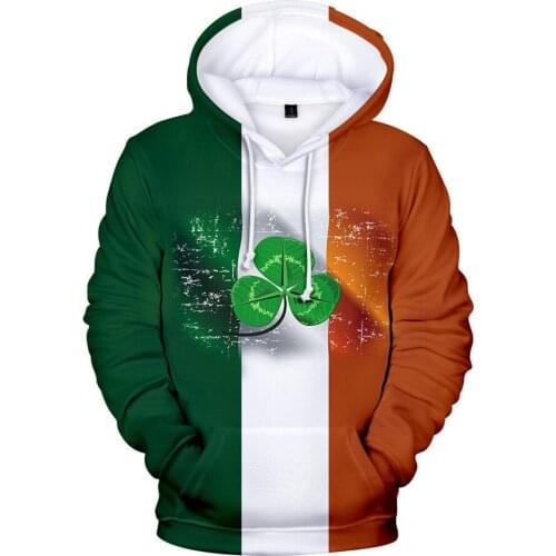 Irish Green personality coat jacket St. Patricks Day 3d print figure men general high-quality sweatshirt hoodie casual clothes