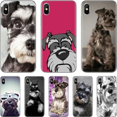 Favorite Silicone Phone Case For Xiaomi Mi A1 A2 A3 5X 6X 8 9 9T 10 10T 11 Lite SE Pro Miniature Schnauzer Puppy dog Art