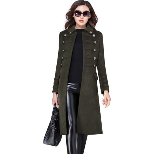 Fashion Women Solid Wool Jacket Warm Coat 2020 Autumn Winter Slim Long Overcoat Coat High quality Female Casual Wool Jackets