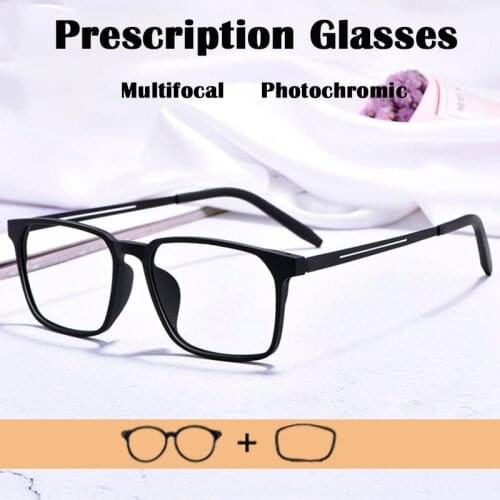 Custom Prescription Glasses Men Women Photochromic Reading Glasses Progressive Myopia Business Big Rim Customized Anti Blue Ray