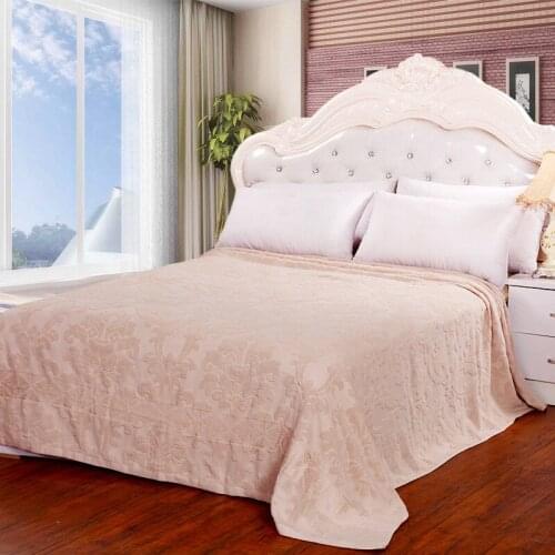 Pure cotton blanket throws air conditioning blankets quilt bed cover sheet floral relief China retro super cozy soft flat sheets