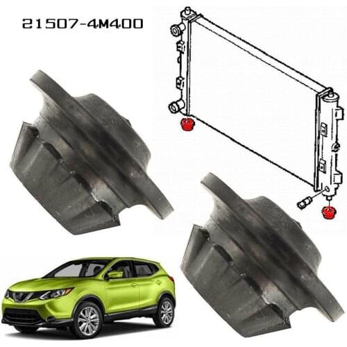 2pcs Radiator Mount Rubber Bush Lower For Nissan Navara Qashqai XTrail 21507-4M400 Car Accessories Kits