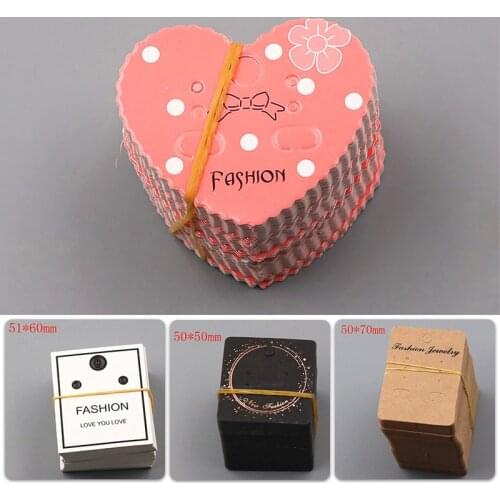 20pcs Multi Sizes Kraft Paper Earring Ear Stud Jewelry Display Card Accessories Earring Cards Favor Label Tag Exquisite Jewelry