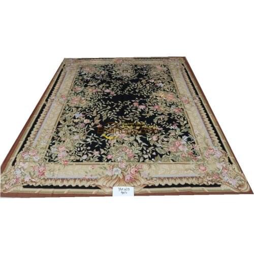 Wool french aubusson rug 18th Century Hwoven Fashion Living Room Indoor Rectangle