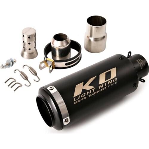 Universal 38-60.5 mm Exhaust Muffler Pipe Motorcycle Black Escape with Removable Db Killer Stainless Steel for RSV4 CBR1000RR