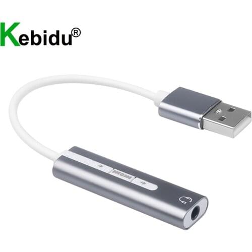 External Sound Card 2 IN 1 3.5mm USB 3.0/Type C Audio Interface Microphone Headphone Adapter for PC Laptop USB Sound Card