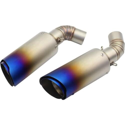 For DUCATI 796 795 696 1100 Motorcycle Exhaust System Slip On Mid Pipe Link Tube with 2PCS Exhaust Muffler Escape Moto DB Killer