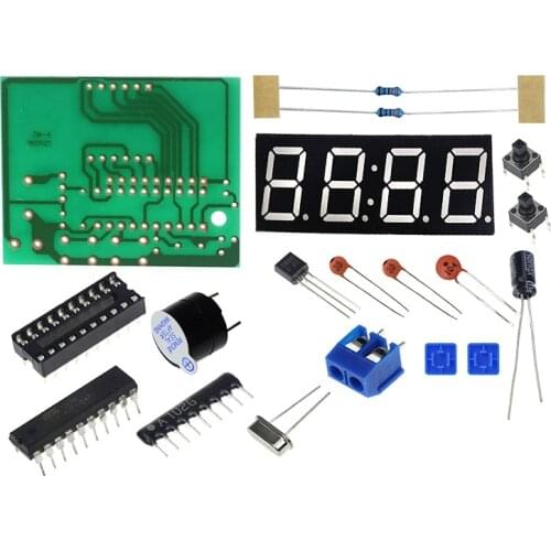 1set Digital Electronic C51 4 Bits Clock Electronic Production Suite DIY Kits