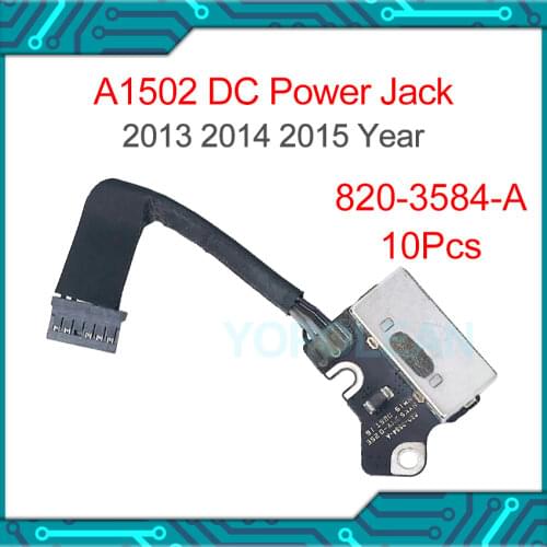 10Pcs For Macbook Pro Retina 13.3" A1502 DC Power Jack Board 820-3584-A 2013 2014 2015 year