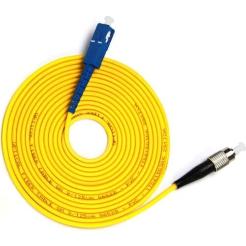 10pcs/lot SC/UPC--FC/UPC 3 Meters SM Single-mode Simplex optical fiber patch cord 9/125 2.0mm 3.0mm