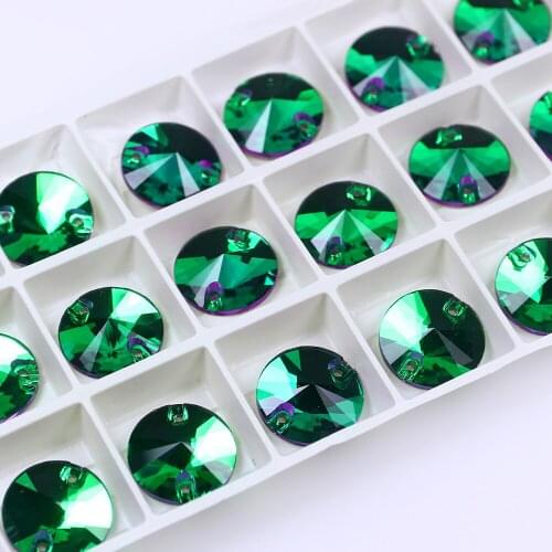 16mm Crystal Rivoli Sew On Rhinestones applique strass crystal Flatback sewing rhinestone for needlework clothes dress shoes