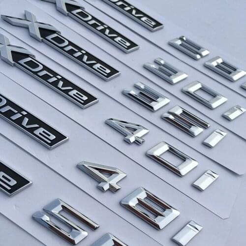 2X high quality New Car Styling 3D ABS Xdrive 20i 25i 28i 30i 35i 40i 48i 50i Side Badge Emblem Sticker X3 E83 F25 X4 F26 X5