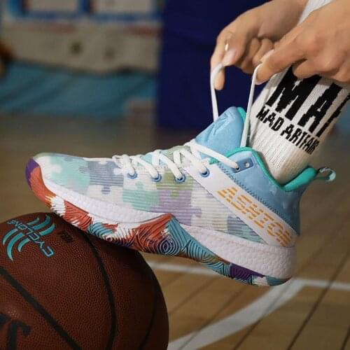 2021 High Quality Breathable MD Popcorn Rubber Junior Fashion Outdoor Indoor Basketball Shoes Student Sneaker 35-46