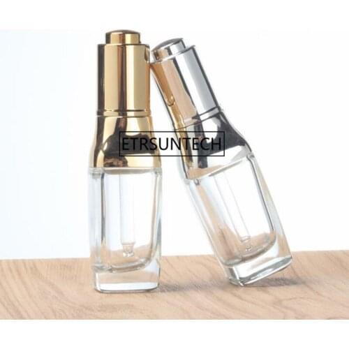 30ml Silver or golden essential oil bottle with UV plastic cap , 30ml glass press dropper bottle for cosmetic F1337