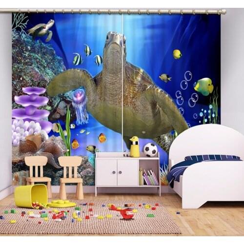 3D Curtain Hand-painted flowers