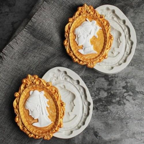 Aouke Retro girl photo frame Molds, Bohemian Drop Resin Earring Mold, Fashion Jewelry Resin Silicone Molds for Women Girls