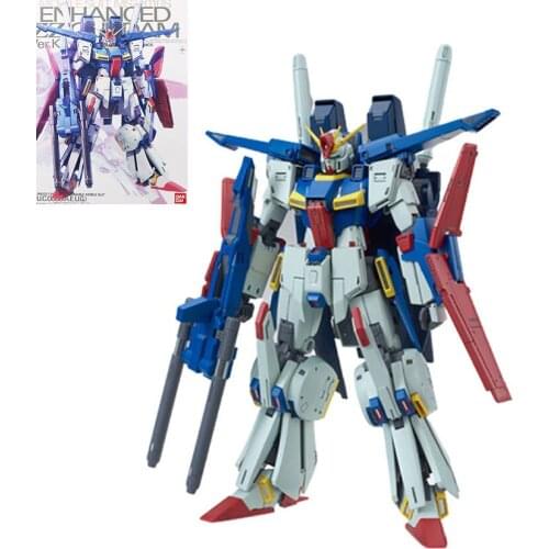 BANDAI PB Limited Enhanced ZZ Gundam MG 1/100 Ka Ver. Model Kids Assemble Toy Robot Anime Action Figure Collections Puzzle Gifts