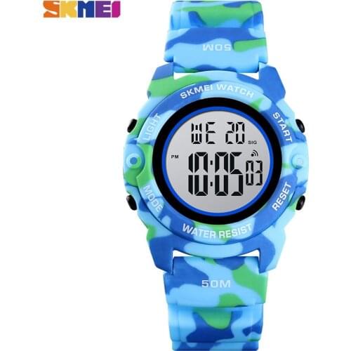 SKMEI Fashion Digital Watch Kids Watches Time Chrono Children Watch Waterproof Camo Sports Hour Clock Boy Teenager Wristwatches