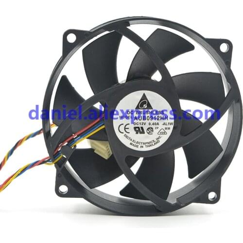 Delta AUB0912HH 12V 0.40A 90259CM CPU four-wire PWM temperature-controlled radiation fan