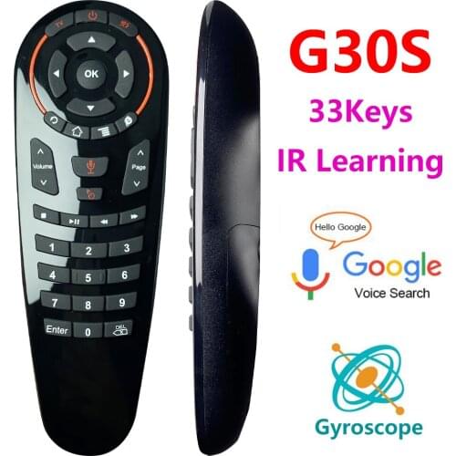 G30 G30S Air mouse voice flying mouse USB2.4G intelligent voice remote control gyroscope IR learning