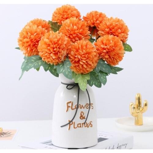 Simulation Flower Eco-friendly Fadeless Plastic False Chrysanthemum Flower Bouquet Home Party Artificial flowers decoración