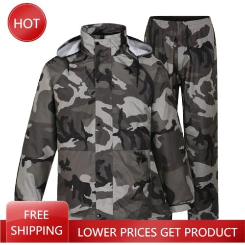 Camouflage Fishing Raincoat Running Women Fashion Motorcycle Raincoat Men Outdoor Capa De Chuva Moto Household Merchandises