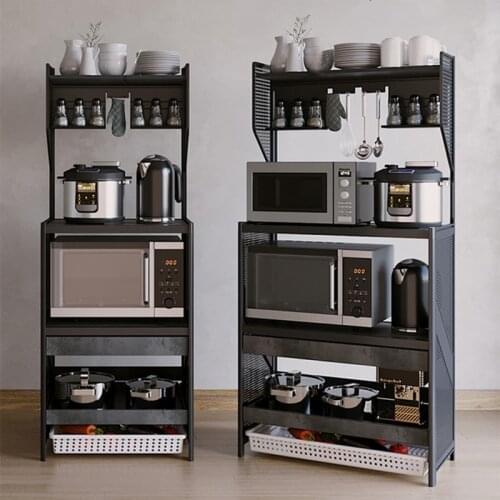 Kitchen Multi-Layer Storage Rack Microwave Oven Rack Multi-Function Dish Storage Cabinet