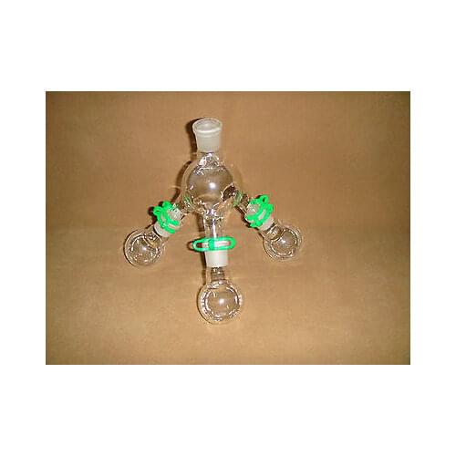 Lab Short-path Distillation Receiver with Three 50ML Flasks,24/29,lab Glassware