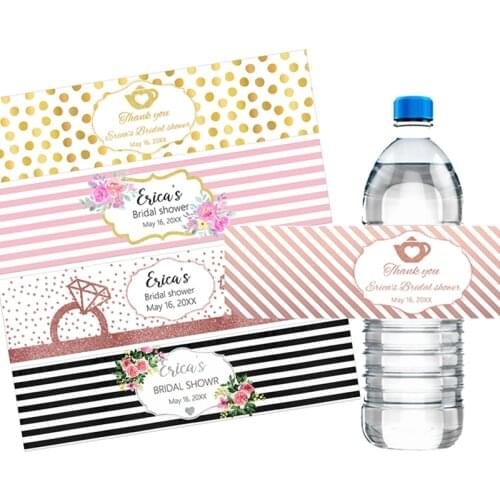 Custom Bride To Be Stickers Wedding Team Bride Water Bottle Labels Personalized Bachelorette Party Bridal Shower Hen Party