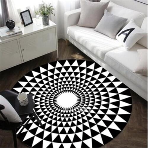 Nordic Home Soft Carpet X57 Anti-Skid Floor Mats Modern Minimalist 80CM Round Carpet Living Room Bedroom Study Room Chair Mat