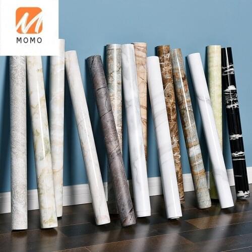 Newly matte surface marble brick design pvc adhesive wallpaper for table furniture decor