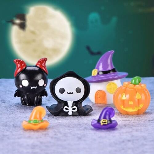 New Halloween Mini Ornaments Cute Pumpkin Lantern Ghost Vampire Creative Halloween DIY Party Decoration Pendant Gift