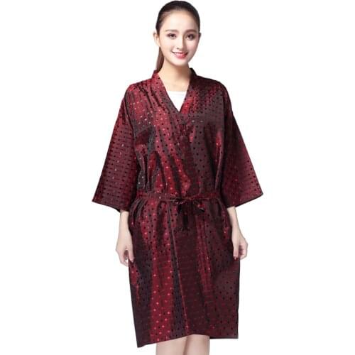 Salon Professional Hairdressing Gown Barber Shop Customer Hair Dyeing Clothes Beauty SPA Robe Hairdresser Haircut Kimono Smock