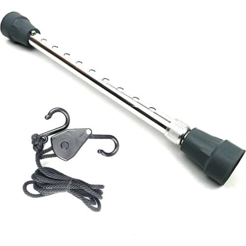 Aluminum Alloy Adjustable Car Front Engine Hood Lift Support Strut Door Prop Rod Repairing Tool with Hook Nylon Rope