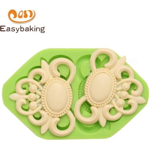 Retro Ornaments Jewelry Shape Silicone Gum Paste Mold Fondant Cakes Decorating Arts Mould for Chocolate Resin