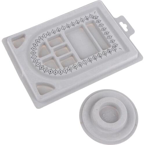 Gray Flocked Bead Board For DIY Bracelet Necklace Beading Jewelry Making Organizer Tray Design Craft Measuring Tool Accessories