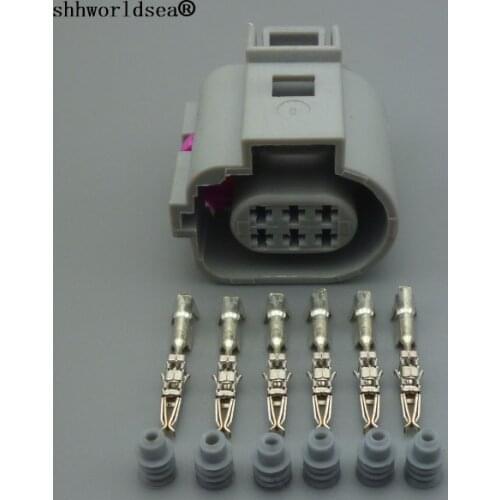 Shhworldsea 5 Sets 6 Pin 42121200 Automotive Connector 1.5mm car auto Waterproof Auto Plug 1J0 973 713 G For VW