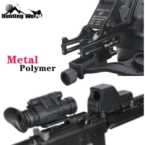 Tactical Metal Polymer J Arm Head-Mounted Helmet Night Vision Goggle NVG Adapter w/ 20mm Picatinny Rail mount for Hunting PVS-14