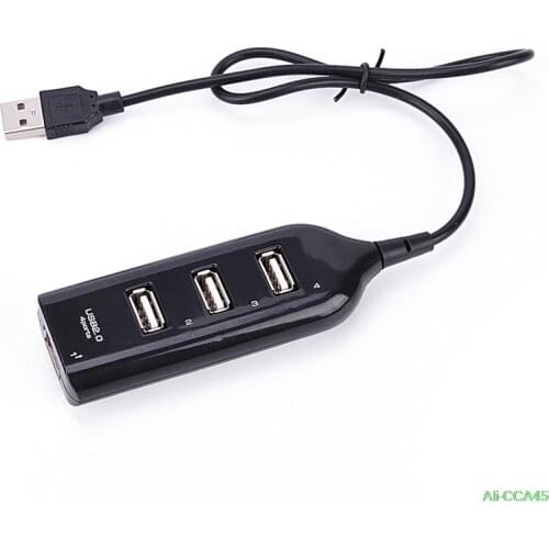 USB 2.0 High Speed 4 Ports Splitter Usb Hub Adapter For PC Laptop Computer Black And Can Only Be Used Individually