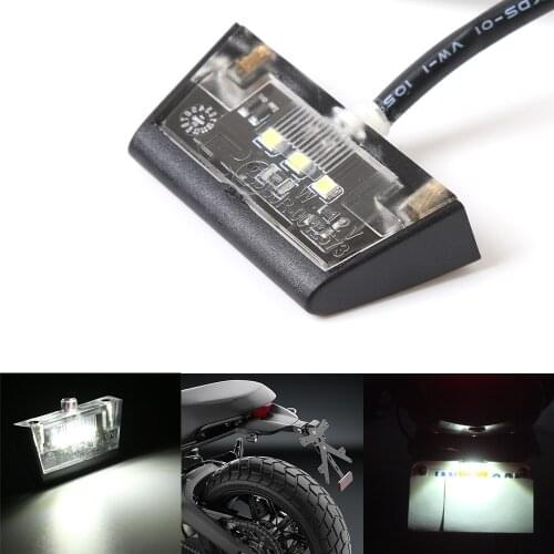 DOT/CE/E-marked Mini Tail Rear Ligh12V Motorcycles LED License Number Plate Lights for Honda Kawasaki Yamaha Suzuki