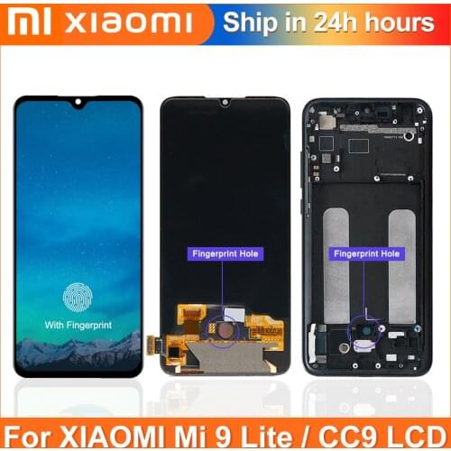 6.39 inch MiCC9 LCD For Xiaomi Mi 9 lite LCD Display Touch Screen Digitizer Assembly Parts For Xiaomi Mi CC9 M1904F3BG Lcd