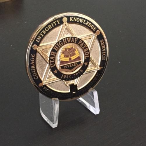 Gold coins low price custom Utah Highway Patrol Challenge Coin hot sales High quality custom made metal medal coins