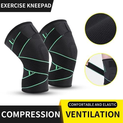 1 Pc Knee Support Protective Sports Knee Pad Knitting Breathable Pads Knee Brace Basketball Tennis Cycling