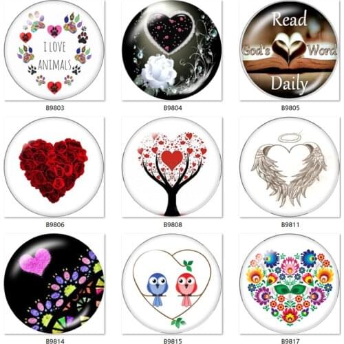 Love tree 10pcs mixed 12mm/18mm/20mm/25mm Round photo glass cabochon demo flat back Making findings B9803