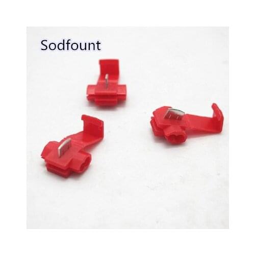 100 PCS Red Scotch Lock Quick Splice Wire Connector for car