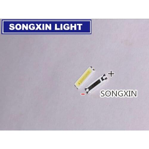 1000pcs For SEOUL Original LED LCD TV Backlight Application LED 7020 Light Beads Cool white High Power 1W 6V 98LM 7020G 2in1