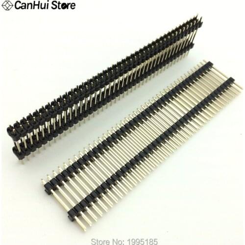 2.54mm Double plastic Double Row Male 40P PCB Board Pin Header Connector Pinheader 2*40p Long 21mm 23mm 35mm 25mm 30mm